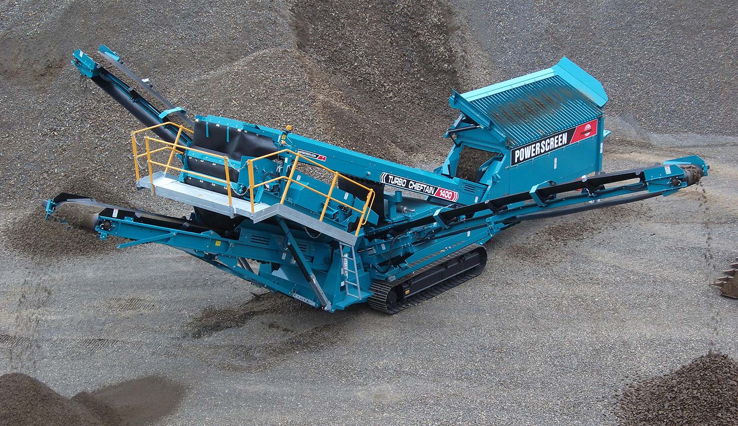 MHM Powerscreen Chieftain 1400 dry mobile screener