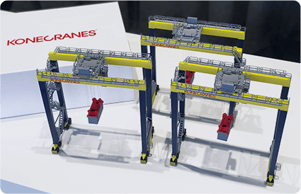 3D printed port crane models